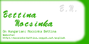 bettina mocsinka business card